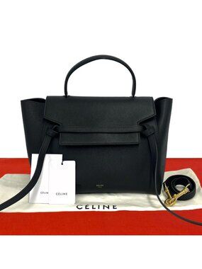 Celine Belt Bag Mini Leather 2-Way Black
